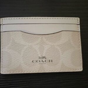 New Coach slim ID/card holder - white monogram